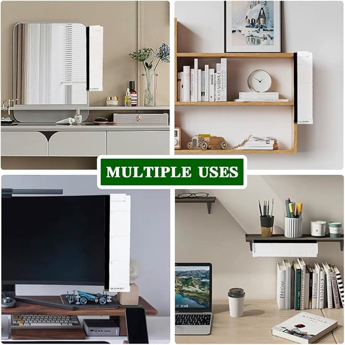 Office Desk Accessories Computer Monitor Memo Board Multifunction Message Board Computer Sticky Note Holder Office Supplies Phone Holder Left and Right 2pcs Suitable for Office Home Work Desk