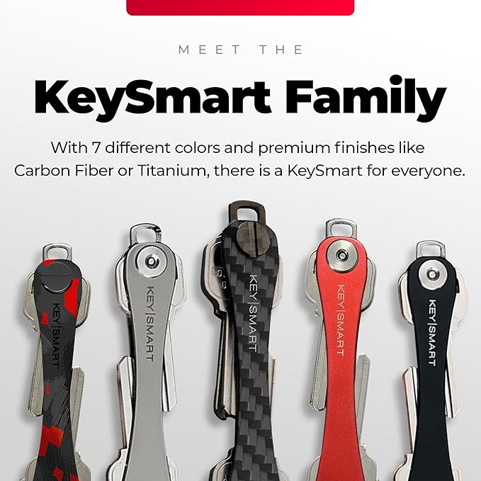 KeySmart Flex - Key Holder for Keychain-Compact Key Organizer for Key Chain, Minimalist Clutter-Free, Up to 8 Keys