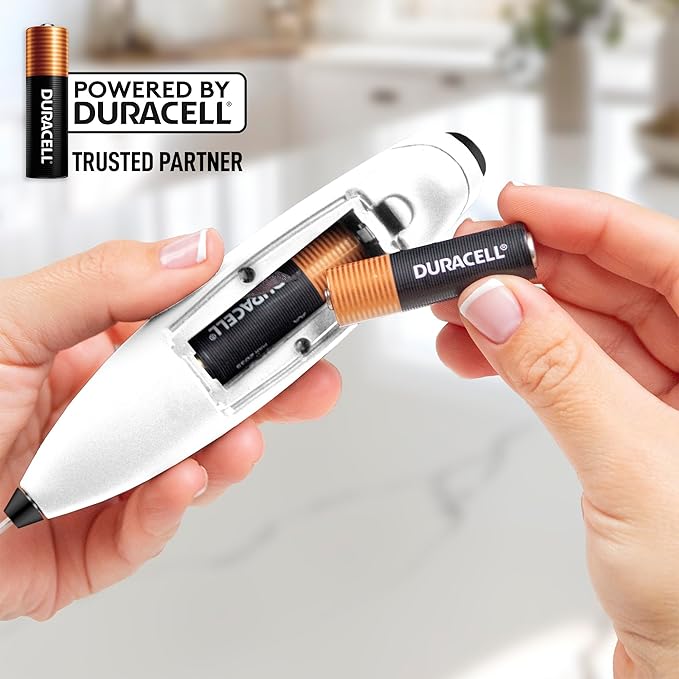 Zulay Kitchen Powerful Milk Frother Wand With 4 AA Duracell Batteries - Ultra Fast Handheld Drink Mixer - Electric Whisk Foam Maker for Coffee, Lattes, Cappuccino, Matcha & Creamer