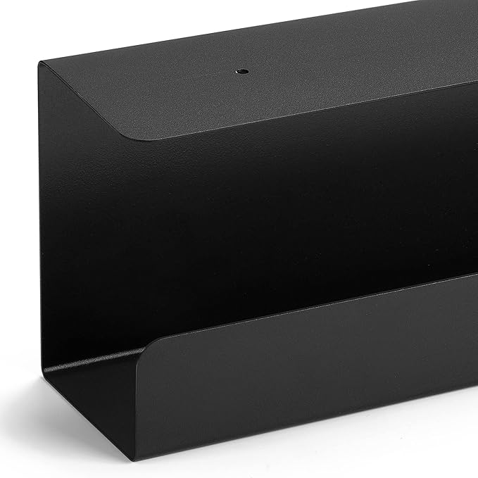 ZhiYo 16.5 Inch Sturdy Under Desk Cable Management Tray, Metal Cable Tray Under Desk, Black Table Management Basket, Wire Hider 1 Pack