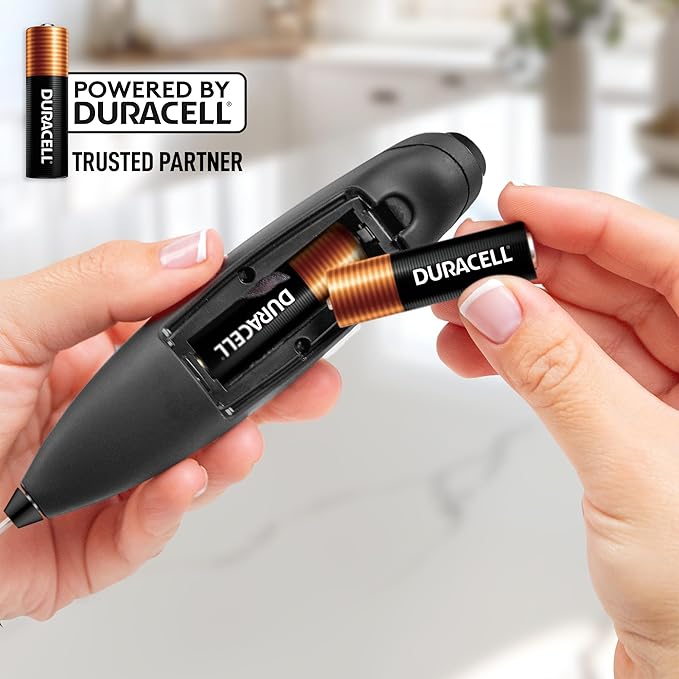 Zulay Kitchen Whisk Milk Frother with 4 Duracell Batteries - Powerful Handheld Foam Maker for Coffee, Lattes, Matcha, Hot Chocolate & Cappuccinos - Whip Creamy Froth in Seconds