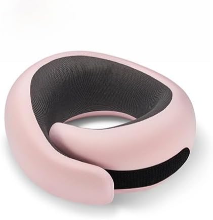 Travel Neck Pillow for Airplanes, Premium Memory Foam Neck Pillow with Ergonomic 360° Support, Travel Essentials for Plane, Car, Train and Home, Max Pink