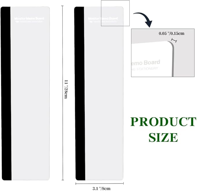 Office Desk Accessories 2pcs Computer Monitor Memo Board Message Board Transparent Acrylic Side Panel Sticky Note Board Left and Right Computer Note Board Suitable for Women Work Form Home Office
