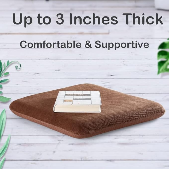 Sigmat Recliner Cushion for Elderly with Memory Foam 20x20x3 Inches Large Square Seat Cushion for Recliner Chair, Floor Pillow, Truck Seat Cushion Grey