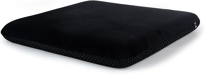 Sigmat Recliner Cushion for Elderly with Memory Foam 20x20x3 Inches Large Square Seat Cushion for Recliner Chair, Floor Pillow, Truck Seat Cushion Black-Grey