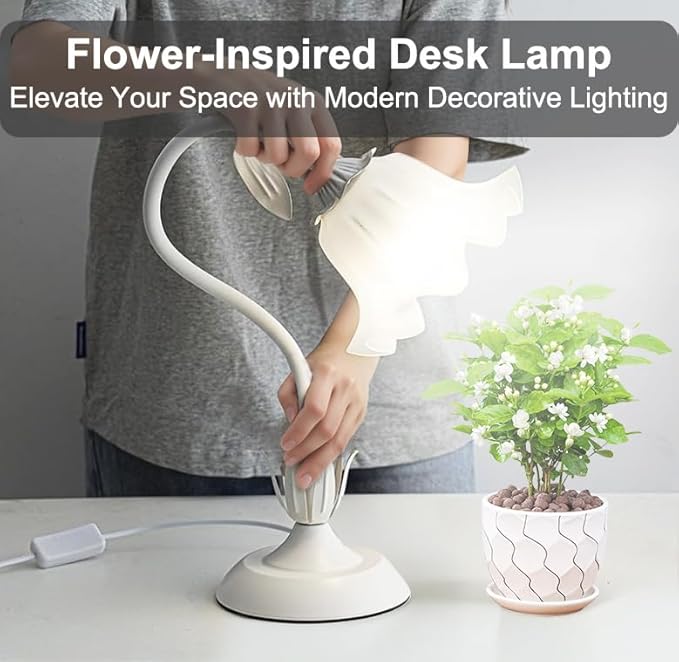 Table Top Grow Light for Indoor Plants – Decorative Desk Plant Light for Succulents Bonsai Cactus, Adjustable Desktop Grow Lights with Base, Cute Office Mini Grow Lamp