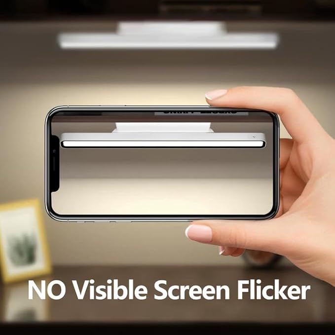 Desk Light Bar 16.5in Magnetic Rechargeable LED Light Bar, 3000K, 4500K, 6000K Color Temperature Battery Powered Under Cabinet Lighting for Desk, Home Office, Shelf, Reading