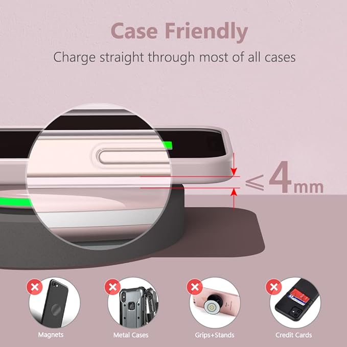 Yootech Wireless Charger,10W Max Wireless Charging Pad Compatible with iPhone 17/17 Pro/17 Pro Max/Air/16/15/14/13/SE 2022/12/11,Samsung Galaxy S25/S24/S23,for AirPods Pro 3(No AC Adapter)