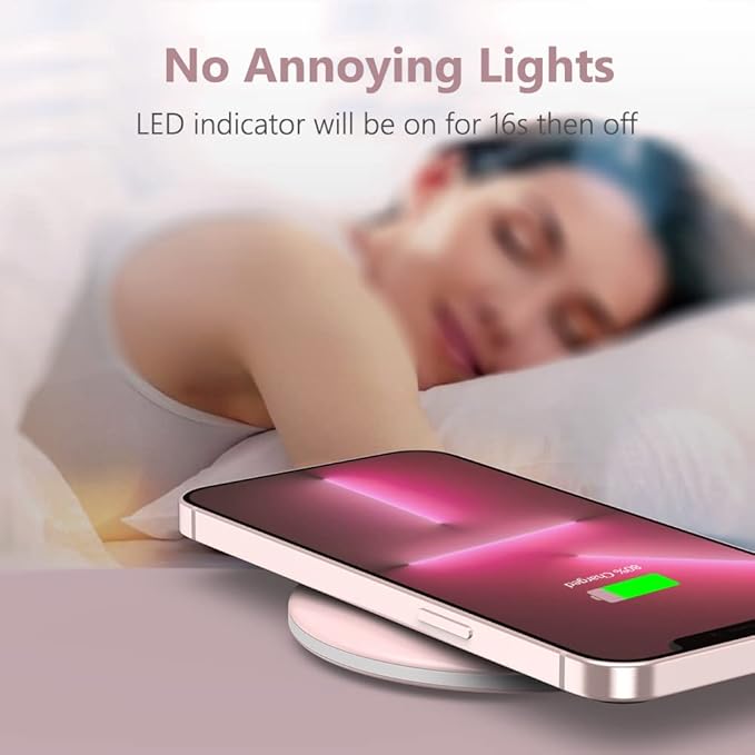 Yootech Wireless Charger,10W Max Wireless Charging Pad Compatible with iPhone 17/17 Pro/17 Pro Max/Air/16/15/14/13/SE 2022/12/11,Samsung Galaxy S25/S24/S23,for AirPods Pro 3(No AC Adapter)