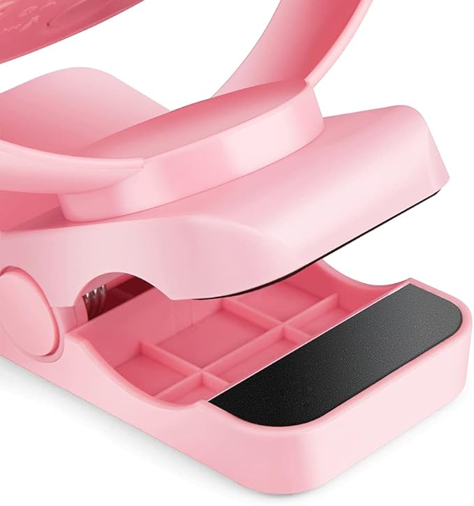 Viniper 6 inch Rechargeable Clip on Fan, 5000mah Battery Desk Fan : 360° Rotation & 3 Speeds Strong Wind Portable Fan, 8-30 Working Hours, Quiet and Powerful (Pink)