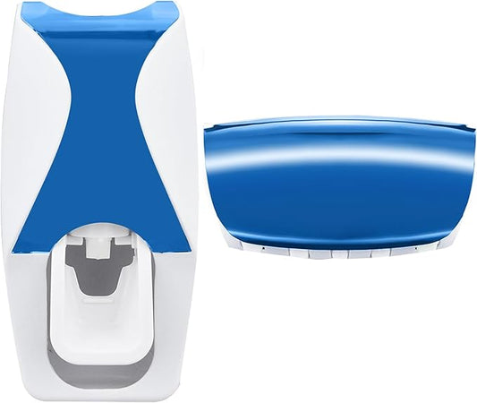 WAYCOM Dust-Proof Toothpaste Dispenser Toothpaste Squeezer Kit (Blue) …
