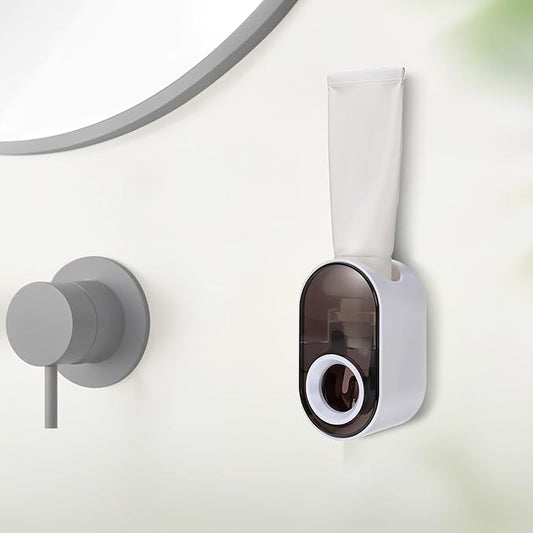 Toothpaste Dispenser Wall Mounted for Bathroom Automatic Toothpaste Squeezer Wall Mounted Toothpaste Squeezer for Kids and Adult with Super Sticky Suction Pad