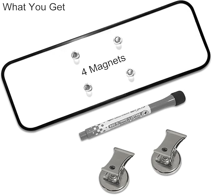 Removable Laptop and Monitor Memo Board,Dry Erase Whiteboard with Brackets, 4 Magnets and Marker,Document Holder for Typing, Paper Holder Stand, and Monitor Sticky Note Holder,Office Desk Accessories