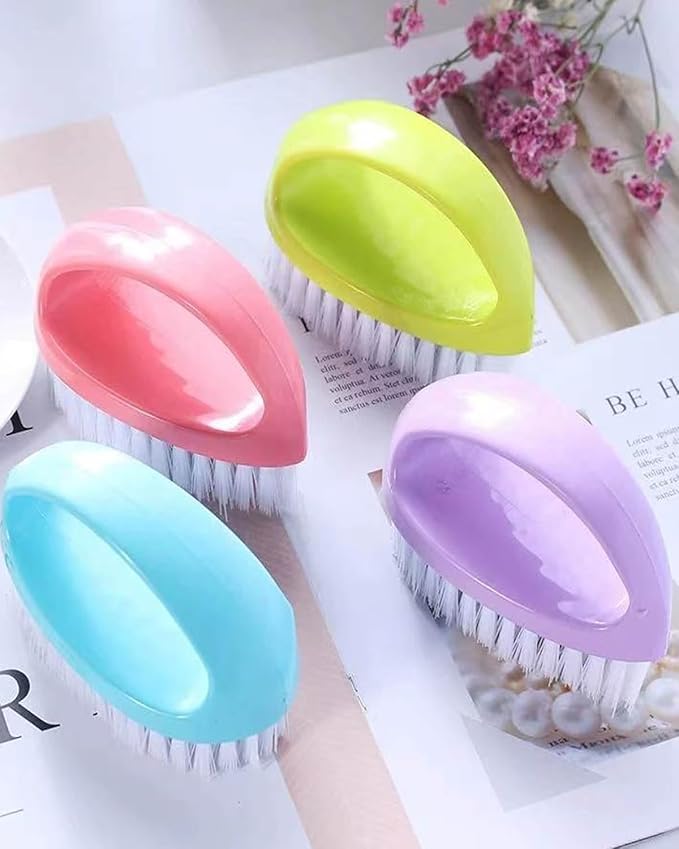 Small Scrub Brush for Cleaning - 4 Pack Scrubbing Brushes with Stiff Nylon Bristles Heavy Duty Cleaning Brush Multi-Purpose Scrub Brushes for Household Cleaning-Small Size