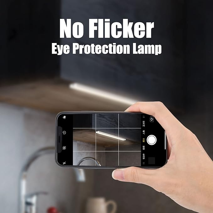 12 Inch Under Cabinet Light, Closet Light - Magnetic & Stick Mount, Flicker-Free Eye-Care Lighting, USB Powered Bright Lights for Kitchen, Room,Shelf (AC Adapter Included)