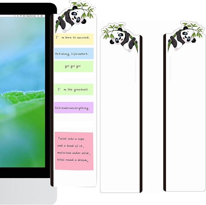 Office Desk Accessories 2pcs Multifunction Computer Monitor Memo Board - Transparent Computer Side Panel Memo Creative Monitor Side Panel Suitable for Office Home Desktop (Monitor Memo Board 15)