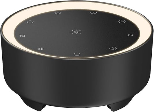 Kipcush White Noise Machine for Sleeping, 20 Soothing Sounds Including White Pink Brown Noise, Fan and Nature, Custom Shortcut Buttons, Dimmable Night Light, 8 Hour Timer, USB Powered