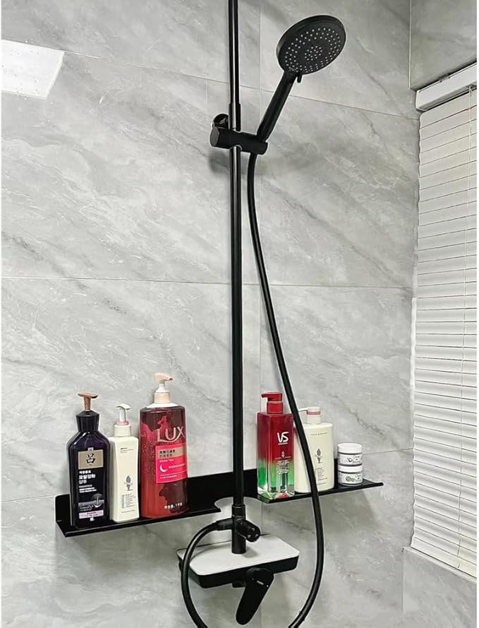 ROYALITA 17 Inch Acrylic Bathroom Shelf Organizer Over The Faucet, Bathroom Sink Rack Over The Sink Shelf, Countertop Organizer Kitchen Above Faucet