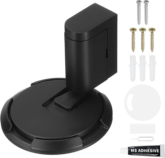 uxcell 4Pcs Magnetic Door Stopper, Silent Magnetic Floor Door Stop with Adhesive, Mechanical Floor Door Stop Shock Absorbing for Bedroom Office Bathroom, Black