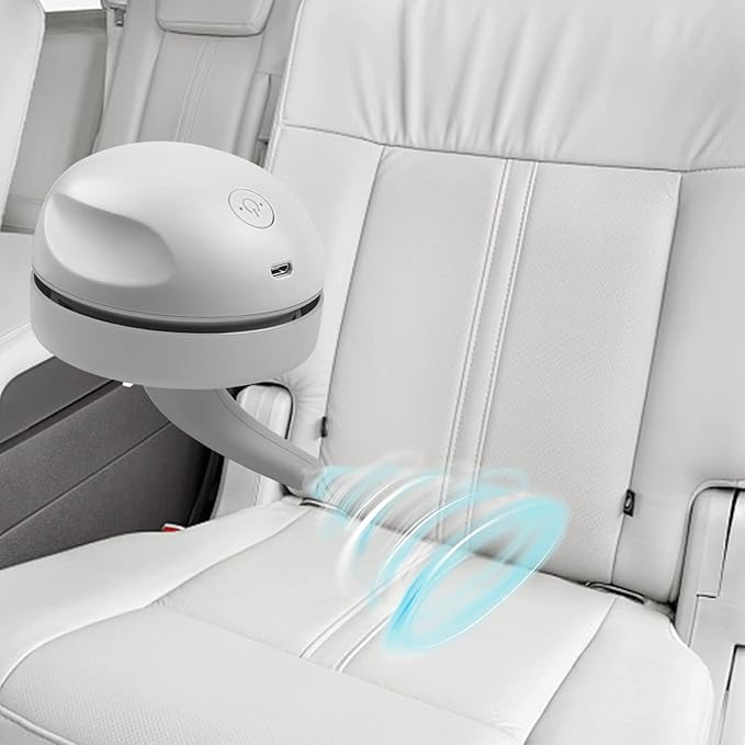 prowithlin Desktop Vacuum Cleaner USB Charging with Vacuum Nozzle Cleaning Brush, Detachable Design & Portable Mini Table Dust Vaccum Cleaners, Cleaning Dust, Crumbs, Piano, Computer, Car Etc(Gray)