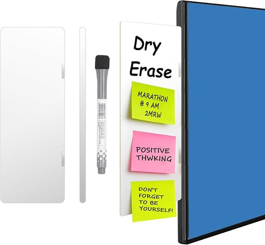 Dry Erase Monitor Whiteboard with Magnetic Pen, 7.5x2.7 Side Memo Board