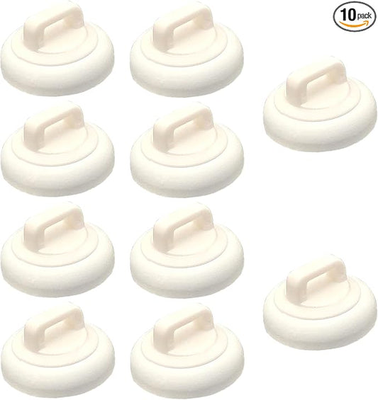 Magnetic Cable Zip Tie Mounts Clips Multipurpose Zip Ties Mount Base Holder Black Wire Cable Holder Mount Wire Clips Management for Home Office Marine Electrical Wiring (White, 10 Piece)