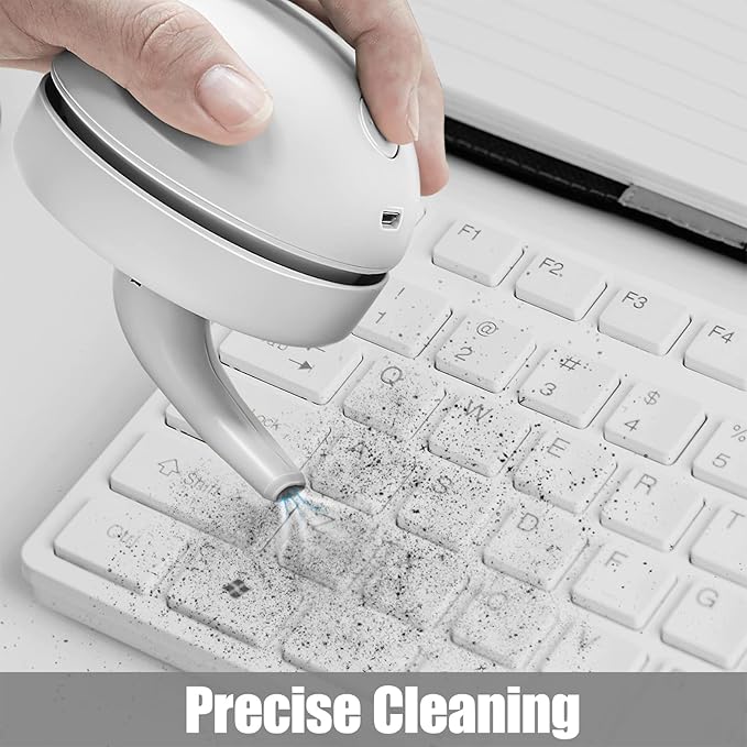 prowithlin Desktop Vacuum Cleaner USB Charging with Vacuum Nozzle Cleaning Brush, Detachable Design & Portable Mini Table Dust Vaccum Cleaners, Cleaning Dust, Crumbs, Piano, Computer, Car Etc(Gray)