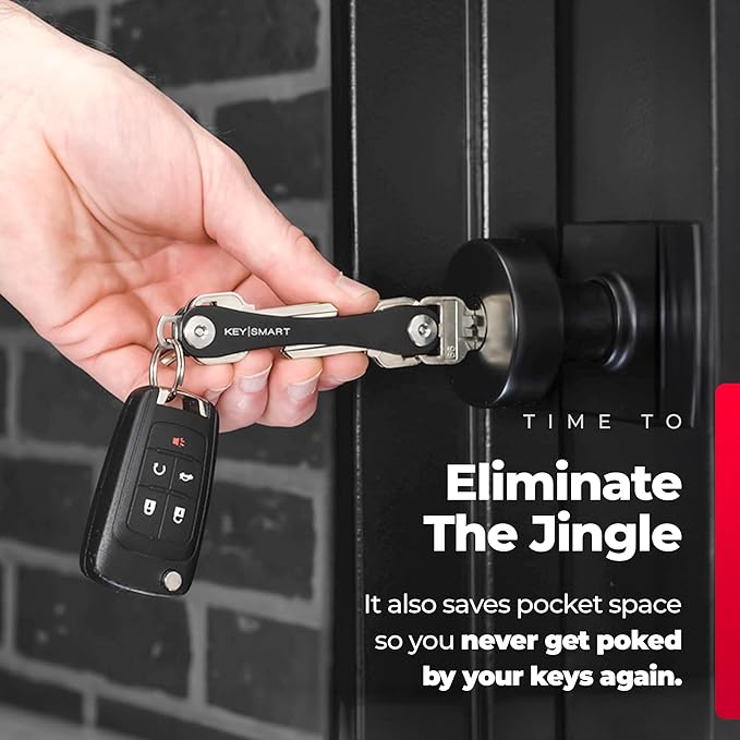KeySmart Flex - Key Holder for Keychain-Compact Key Organizer for Key Chain, Minimalist Clutter-Free, Up to 8 Keys