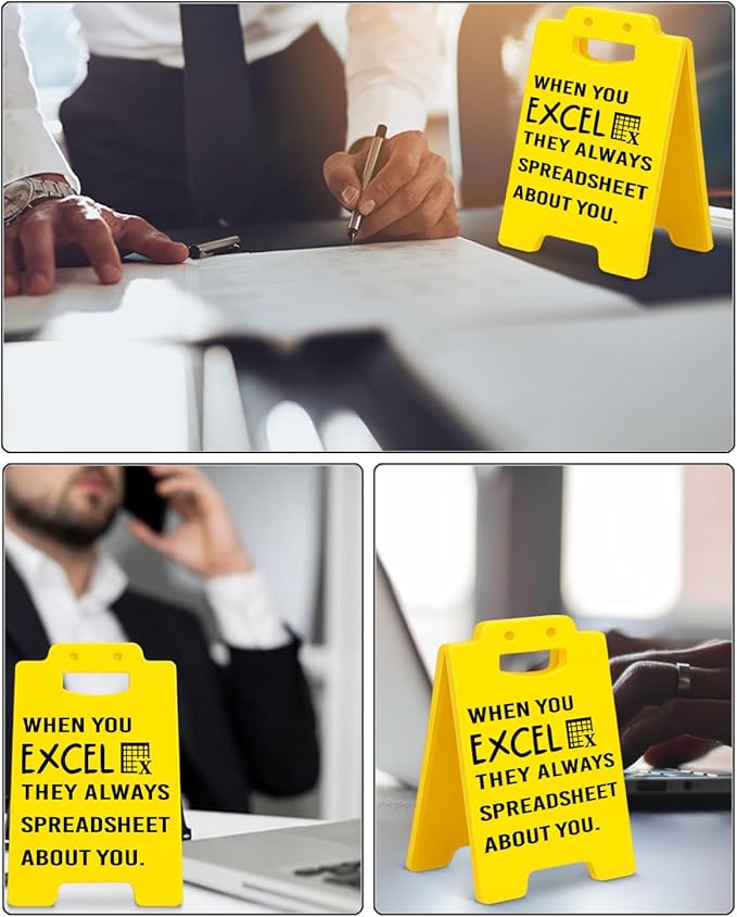 They Always Spreadsheet About You Sign, Funny Accountant Office Desk Sign Office Cubicle Decor Humor Accounting Gifts for Accountant CPA Coworker Boss