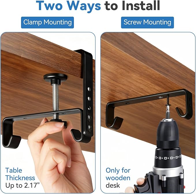 SHUWEI 48" Under Desk Cable Management Tray, Premium Fabric Cable Management for Desk, Clamp/Screw Mount Cable Tray for Office and Home, White