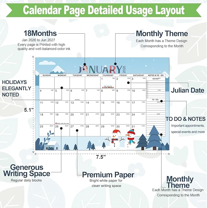 Small Desk Calendar 2026-2027, Monthly Desktop Calendar from Now to Jun 2027- Monthly Theme Design, Standing Flip Desk Calendar for Home Office School (pink)