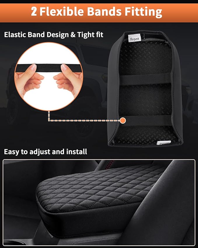 Shademax Center Console Cover for Chevy Colorado/GMC Canyon 2023-2025 2026 Accessories Armrest Cover for Colorado/Canyon Truck Arm Rest Cushion Pad PU Leather Middle Console Cover Seat Box Protector