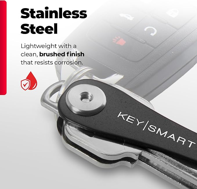 KeySmart Flex - Key Holder for Keychain-Compact Key Organizer for Key Chain, Minimalist Clutter-Free, Up to 8 Keys