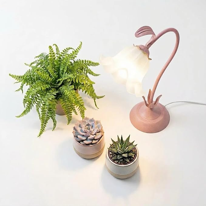 Table Top Grow Light for Indoor Plants – Decorative Desk Plant Light for Succulents Bonsai Cactus, Adjustable Desktop Grow Lights with Base, Cute Office Mini Grow Lamp