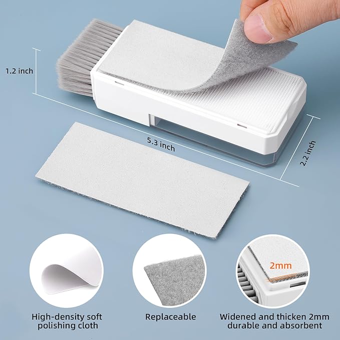 2 Pack Keyboard Cleaner Laptop Cleaning Kit, Computer Screen Cleaning Brush Tool x2, Multi-Function PC Electronic Cleaner Kit Spray x2 for iPad iPhone, Earbuds, Camera Monitor, All-in-one with Patent