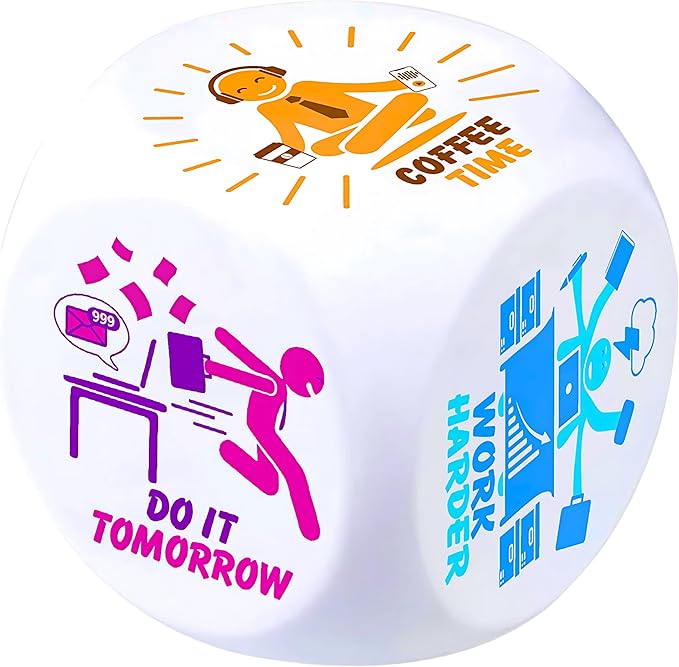 Stress Cube – Squishy Fidget Toy for Adults, Quiet Stress Relief Desk Toy for Office, Anxiety Fidget, Funny Coworker Gift, White Elephant Gift for Men & Women