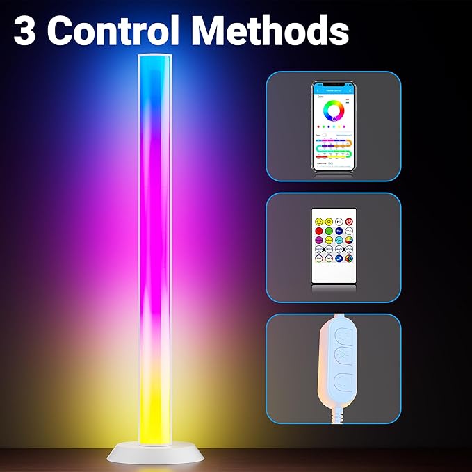 TJOY Smart Light Bars, RGB Table Desk Light Bar, TV Backlight with Music Sync, Game Lights with Scene Modes, 60 Lumens, Atmosphere Lighting for PC, Gaming, LED Light Bar for Room(White)