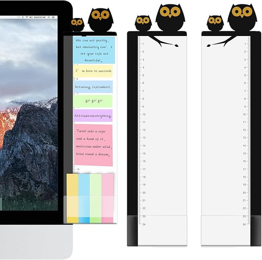 Office Desk Accessories 2pcs Multifunction Computer Monitor Memo Board - Transparent Computer Side Panel Memo Creative Monitor Side Panel Suitable for Office Home Desktop