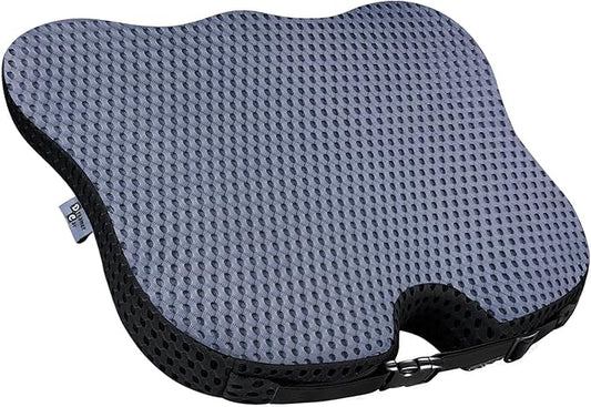 Wedge Car Seat Cushion for Better Visibility & Sciatica Pain Relief - High Density Memory Foam, Non-Slip Ergonomic Car Seat Cushion for Driving, Universal Fit for Car, SUV,Truck & Tractor