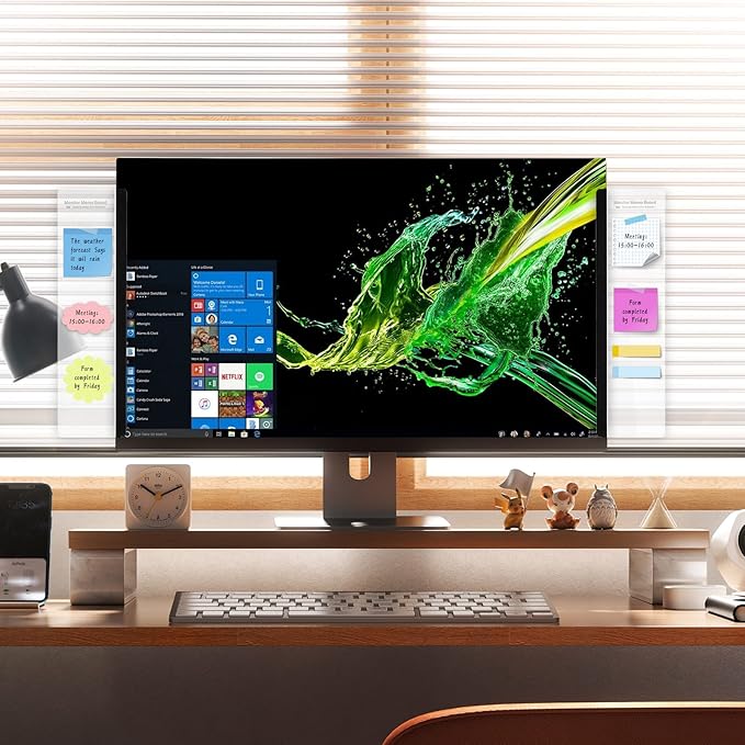 Office Desk Accessories 3pcs Multifunction Computer Monitor Memo Board - Transparent Computer Side Panel Memo Creative Monitor Side Panel Suitable for Office Home Desktop