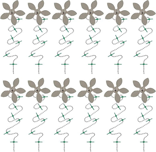 DrainWig Shower Drain Hair Catcher – Disposable Bathroom Hair Trap, Easy to Install in Shower Drain Cover, Helps Prevent Clogs – As Seen on Shark Tank - Silver Flower (12-Pack)