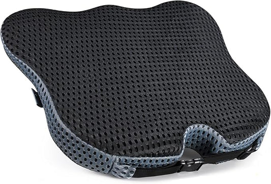 Wedge Car Seat Cushion for Better Visibility & Sciatica Pain Relief - High Density Memory Foam, Non-Slip Ergonomic Car Seat Cushion for Driving, Universal Fit for Car, SUV,Truck & Tractor